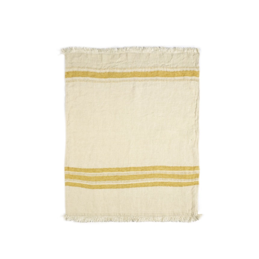 100% flax tea towel White linen towels green strips orange strips organic linen towels yellow strips
